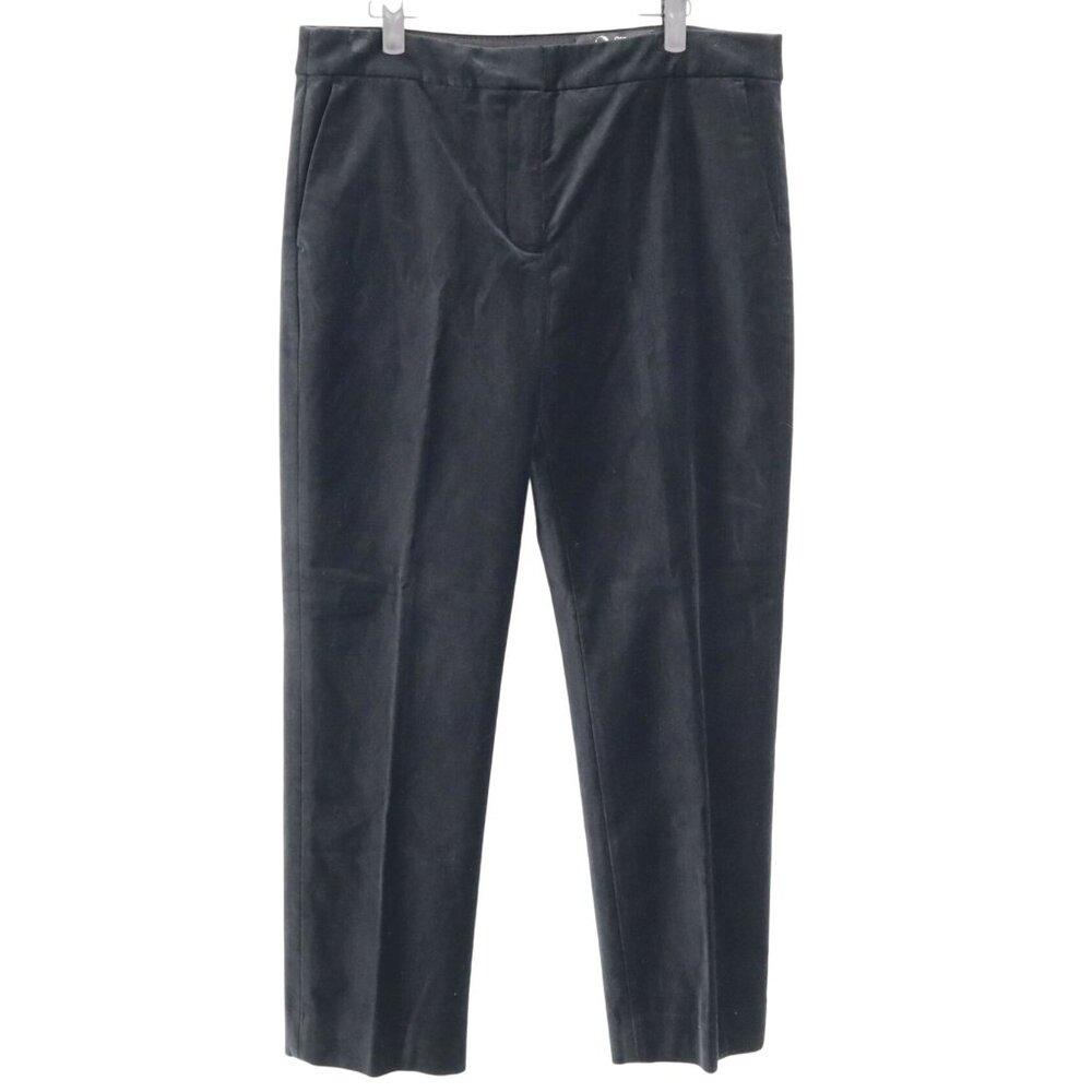 J. Crew Kate Velvet Slim Fit Pant Women 12 Black Timeless Corporate Business NWT